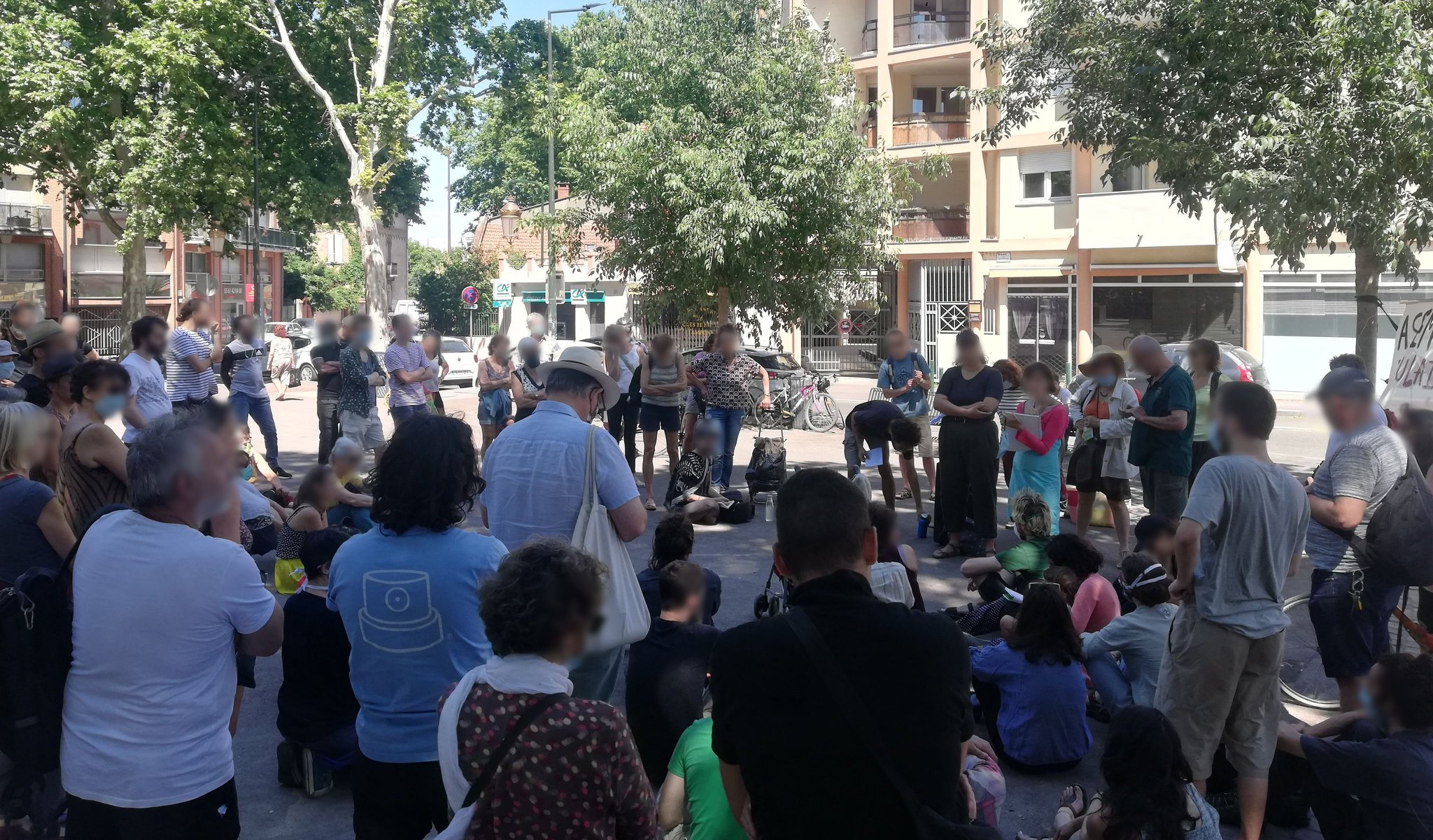 Assemblée Populaire place du Ravelin, Toulouse.