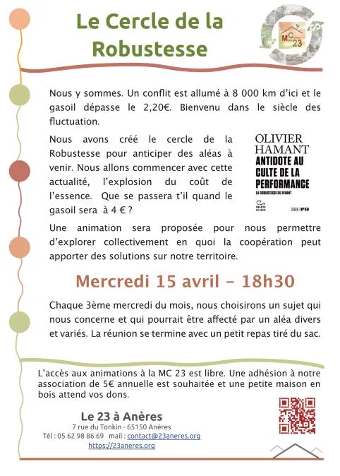 Affiche du Cercle de la Robustesse, Anères.