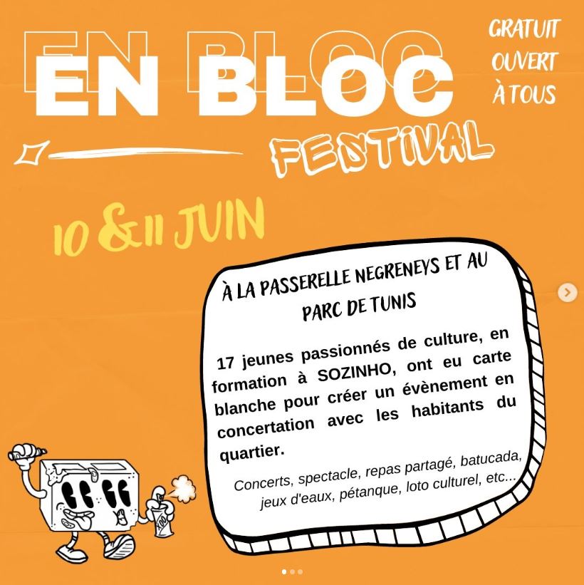 Affiche « En Bloc Festival » réalisée par Vie.